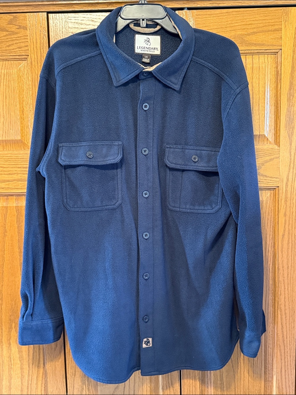 Legendary Whitetails Navy Fleece Shirt Jacket-Large